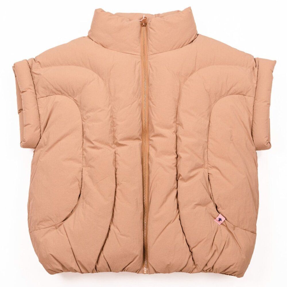 New Simply Southern Brown Teddy Caramel Puffer Vest